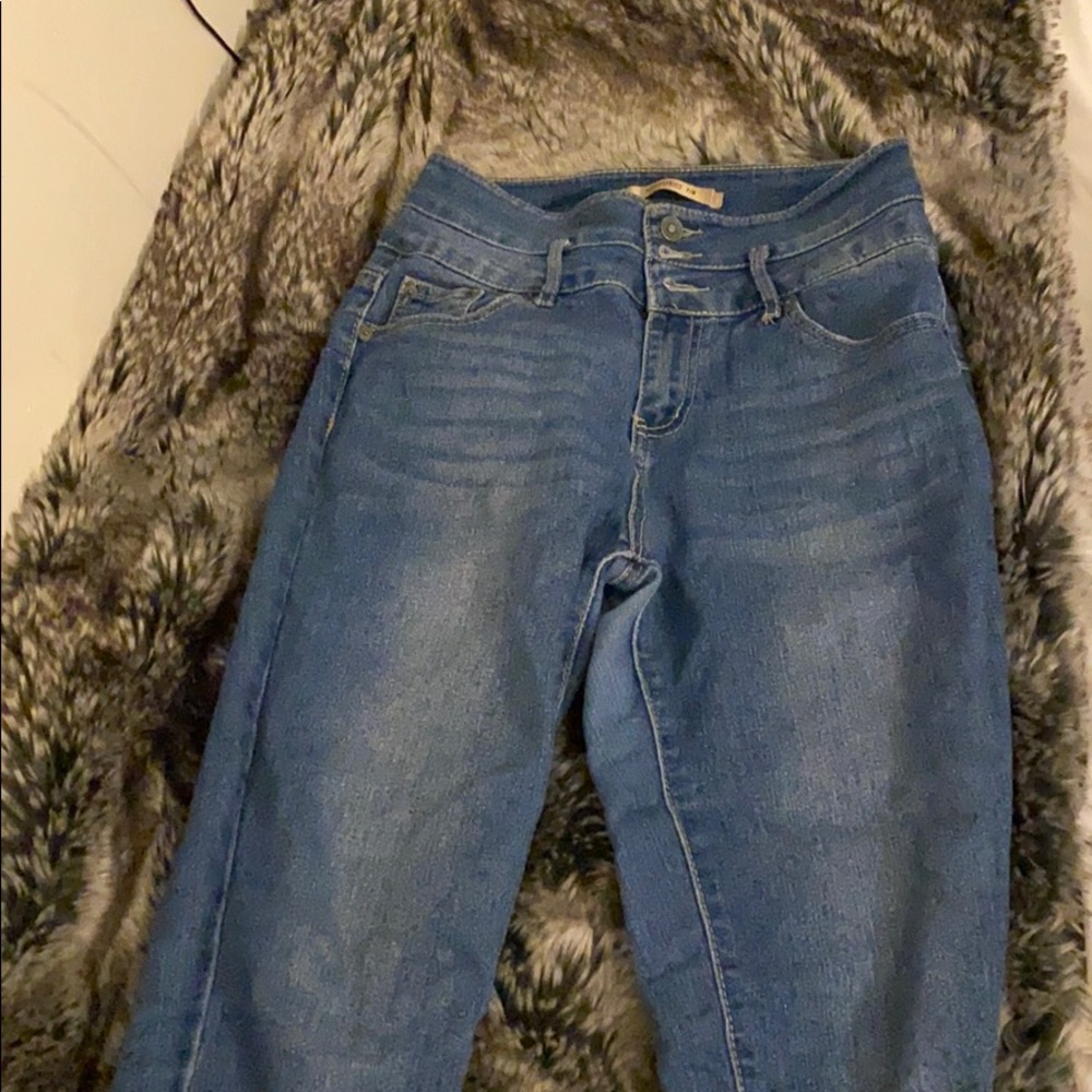 Dark blue jeans
